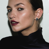 Dorsey - SPENCER STUD EARRINGS IN LAB BLUE SAPPHIRE AND LAB WHITE SAPPHIRE