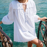 Ciao Lucia - Jonita White Cotton Voile Dress
