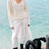 Ciao Lucia - Chrissie Ivory Cable Knit Sweater