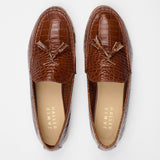 Jamie Haller - The Tasselo Moc Loafer in Brown Croc