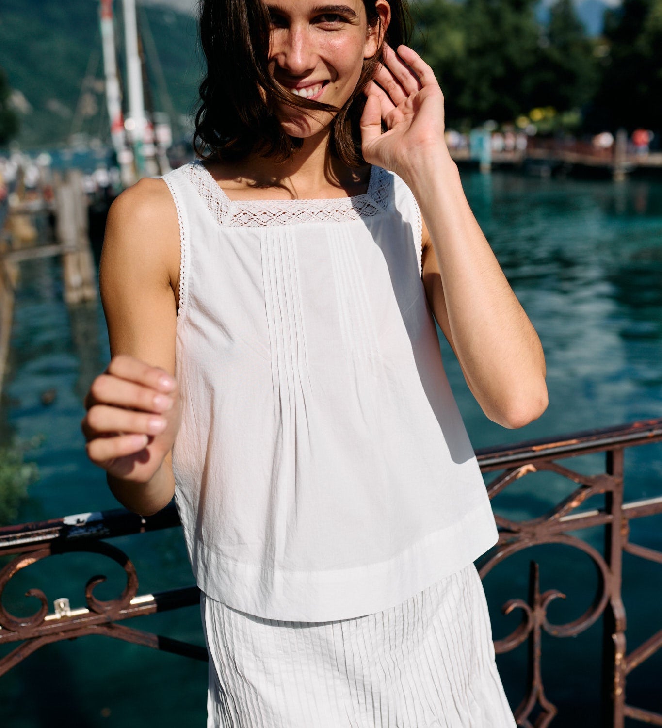Ciao Lucia - Lexi Top White Cotton Poplin