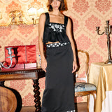 Ciao Lucia - Katarina Black Satin Top
