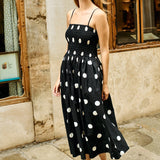 Ciao Lucia - Mael Smocked Polka Dot Midi Dress