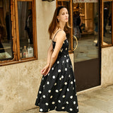 Ciao Lucia - Mael Smocked Polka Dot Midi Dress