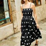 Ciao Lucia - Mael Smocked Polka Dot Midi Dress