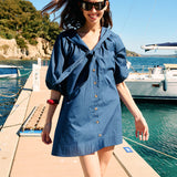Ciao Lucia - Clara Midnight Cotton Poplin Dress