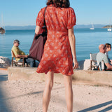 Ciao Lucia - Alix Red Begonia Silk Dress