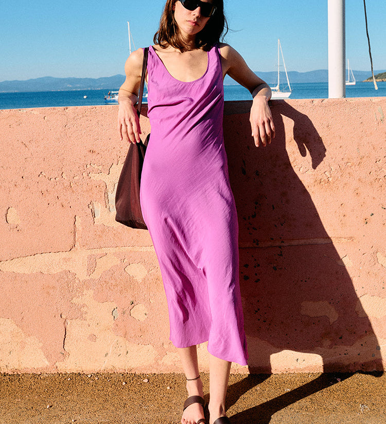 Ciao Lucia - Leticia Orchid Satin Dress
