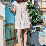 Ciao Lucia - Brynn Ivory Cotton Poplin Dress