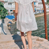 Ciao Lucia - Brynn Ivory Cotton Poplin Dress