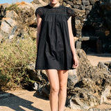 Ciao Lucia - Anabela Black Cotton Mini Dress