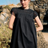 Ciao Lucia - Anabela Black Cotton Mini Dress