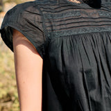 Ciao Lucia - Anabela Black Cotton Mini Dress
