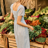 Ciao Lucia - Fiorella Sky Gingham Midi Dress