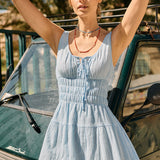 Ciao Lucia - Gianluca Sky Gingham Mini Dress