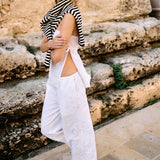 Ciao Lucia - Sebastian White Embroidered Linen Top