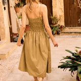 Ciao Lucia - Russo Khaki Washed Cotton Poplin Dress