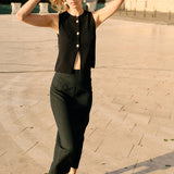 Ciao Lucia - Borgia Black Linen Skirt