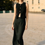 Ciao Lucia - Enea Knit Black Vest