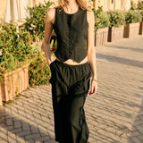 Ciao Lucia - Marceau Black Linen Pant