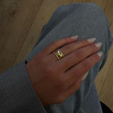 Kinn - Dahlia Double Pavé Ring 1.2mm Diamond