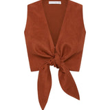 Faithfull - Dalaila Tie Top Plain Spice - Final Sale