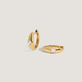 Kinn - Dare To Love Dome Huggie Earrings Diamond