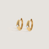 Kinn - Dare To Love Dome Huggie Earrings Diamond