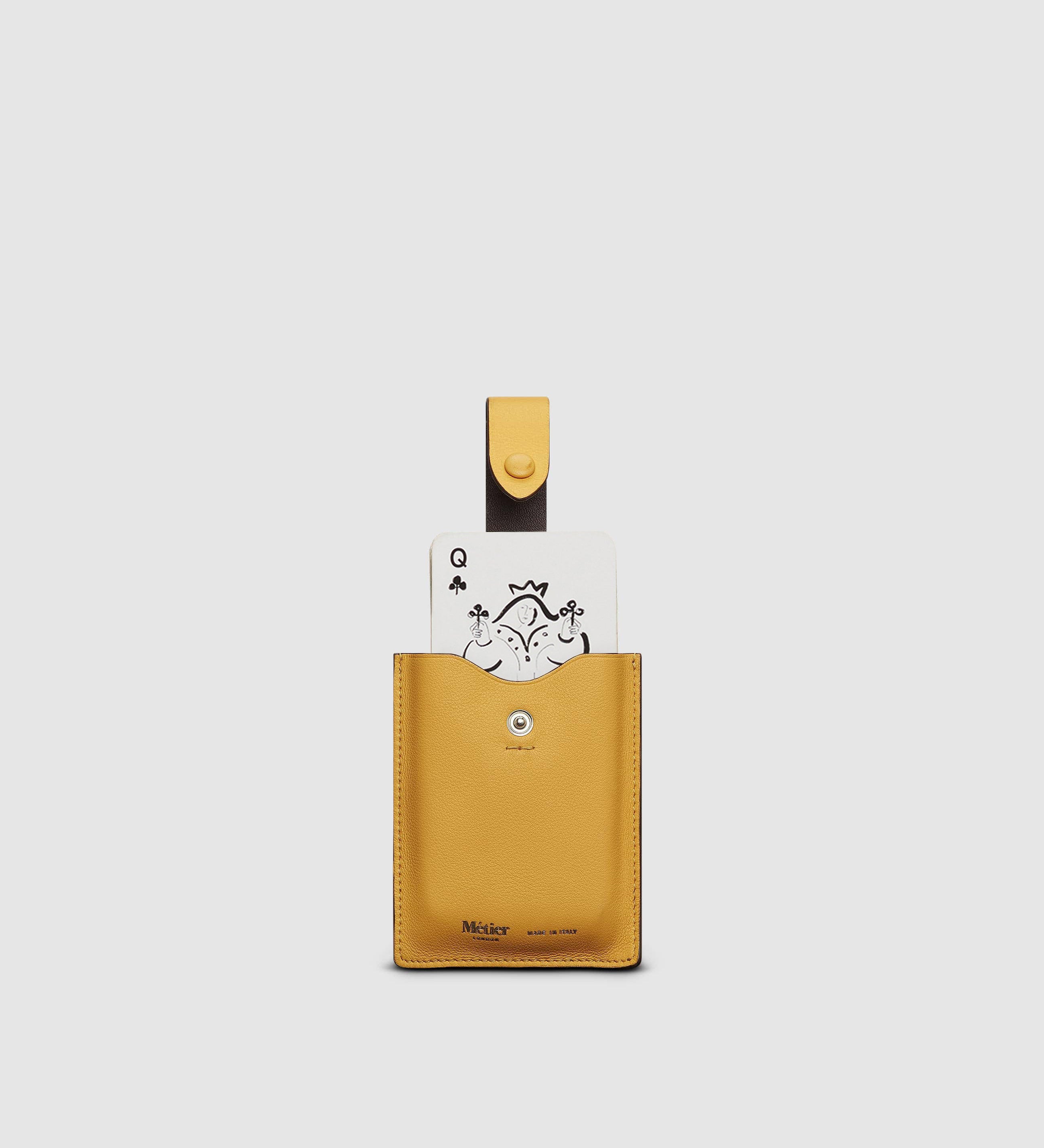 Metier - Playing Cards and Deck of Cards Case Set Smooth Calfskin Pollen
