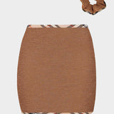 Hunza G x Burberry - Burberry x Hunza G Devyn Skirt/Top - Metallic Cocoa/Check