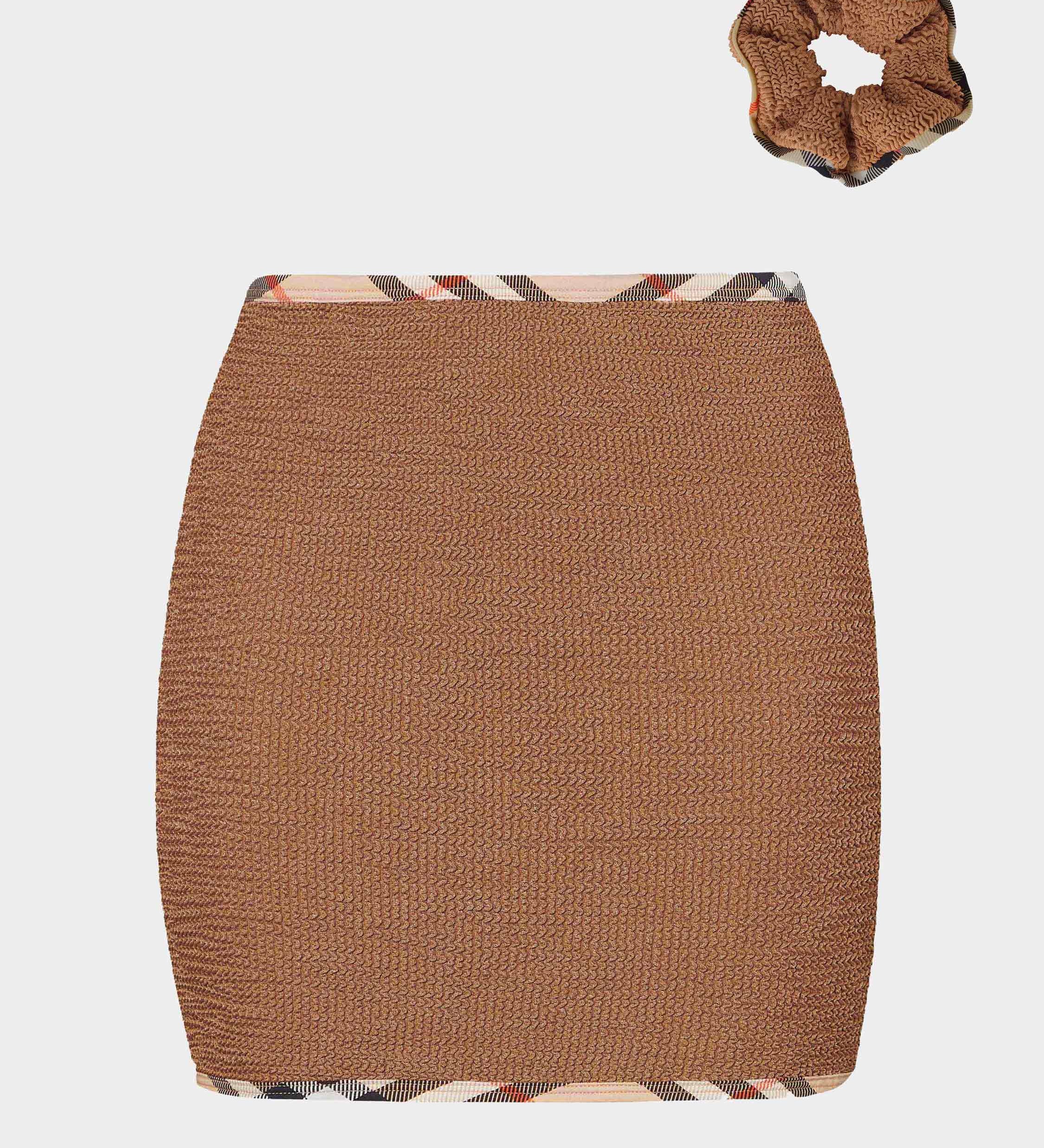 Hunza G x Burberry - Burberry x Hunza G Devyn Skirt/Top - Metallic Cocoa/Check