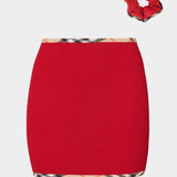 Hunza G x Burberry - Burberry x Hunza G Devyn Skirt/Top - Red/Check
