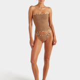 Hunza G x Burberry - Burberry x Hunza G Devyn Skirt/Top - Metallic Cocoa/Check
