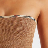 Hunza G x Burberry - Burberry x Hunza G Devyn Skirt/Top - Metallic Cocoa/Check