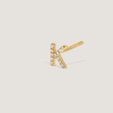 Kinn - Diamond Initial Stud Earring
