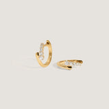 Kinn - Diamond Wrap Around Huggie Earrings