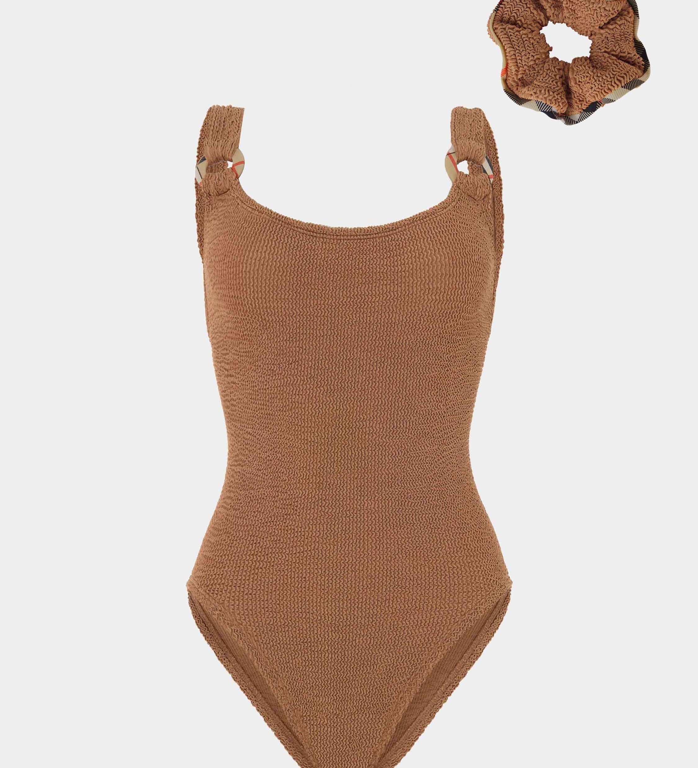 Hunza G x Burberry - Burberry x Hunza G Domino Swim - Metallic Cocoa/Check