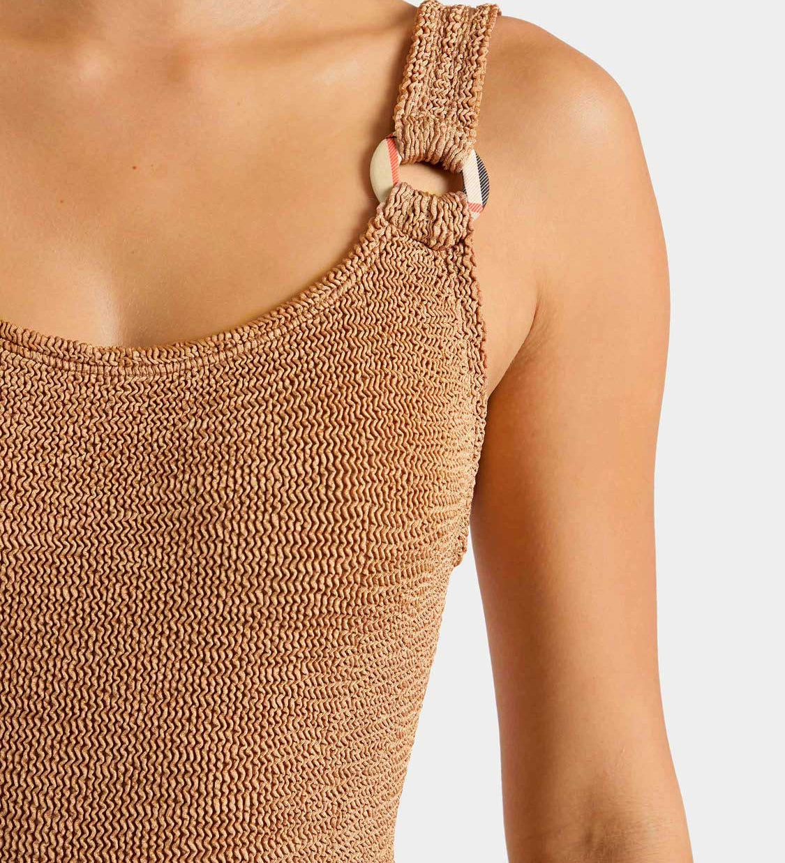 Hunza G x Burberry - Burberry x Hunza G Domino Swim - Metallic Cocoa/Check