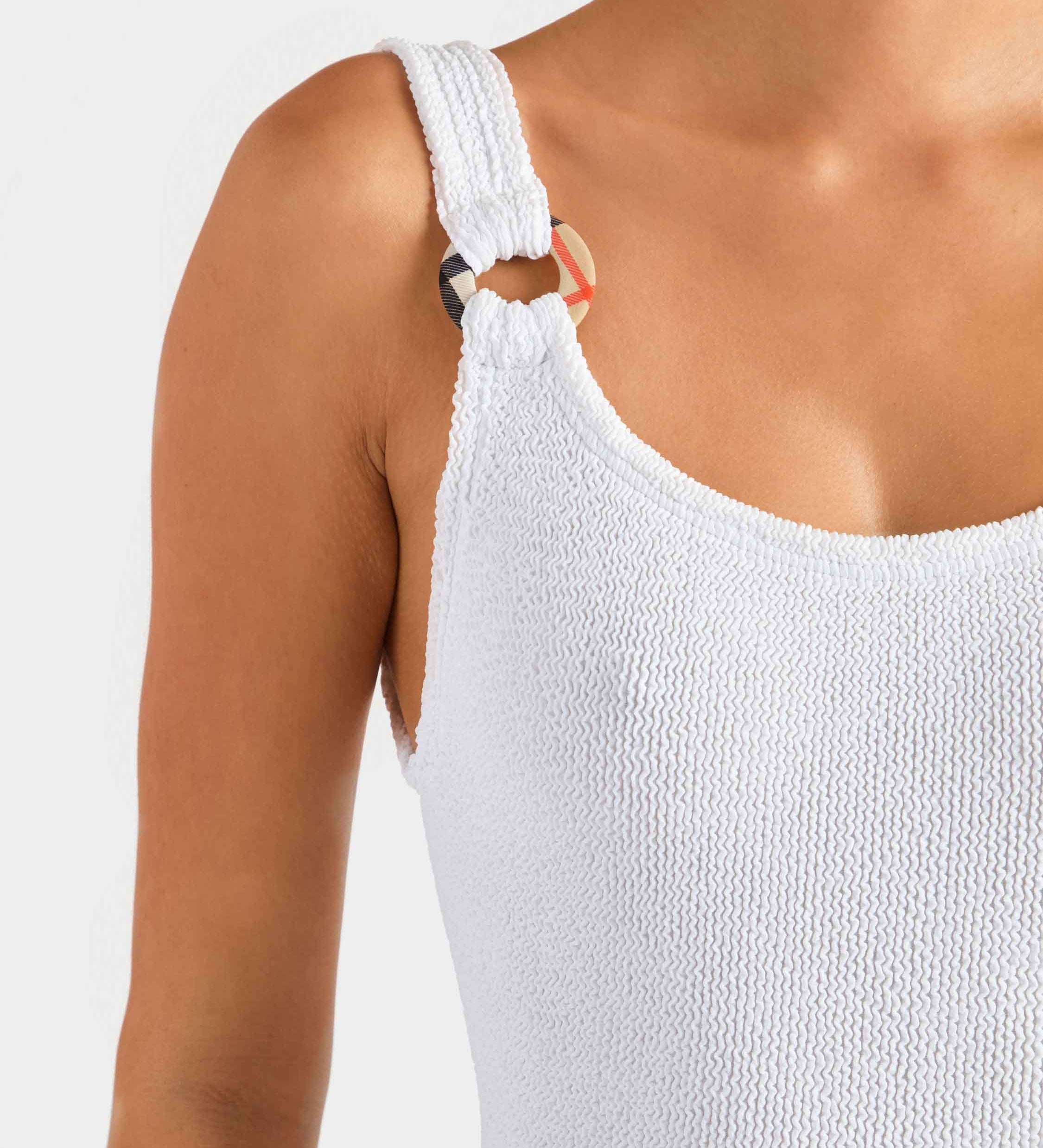 Hunza G x Burberry - Burberry x Hunza G Domino Swim - White/Check