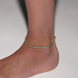 Dorsey - JAMES BEZEL RIVIÈRE ANKLET IN NANO TURQUOISE AND MOISSANITE
