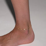 Dorsey - CLEMENCE, LAB WHITE SAPPHIRE ANKLET, SILVER