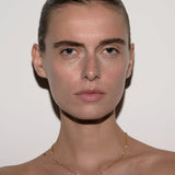 Dorsey - GRADUATED CLEMENCE NECKLACE, LAB WHITE SAPPHIRE, GOLD