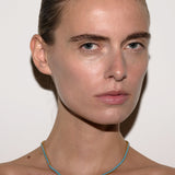 Dorsey - MOSS RIVIÈRE NECKLACE IN 3MM NANO TURQUOISE AND LAB DIAMOND