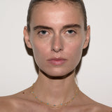 Dorsey - CLEMENCE, NANO TURQUOISE AND LAB DIAMOND 15 STONE STRAND NECKLACE, GOLD