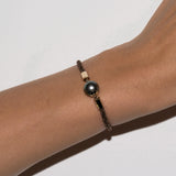 Dorsey - 14K YELLOW GOLD SINGLE PEARL BRACELET, MARRON