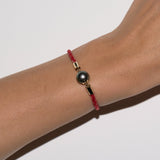 Dorsey - 14K YELLOW GOLD SINGLE PEARL BRACELET, ROUGE