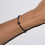 Dorsey - 14K YELLOW GOLD SINGLE PEARL BRACELET, BLEU
