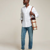 Métier - Double Wine Carrier Natural Linen with Cognac