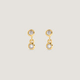 Kinn - Double Diamond Dangle Piercing Earring