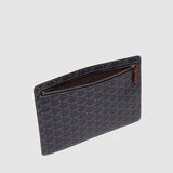 Metier - Medium Currency Wallet Signature Canvas Navy and Light